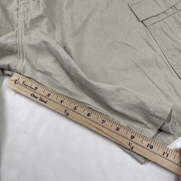 Wrangler Cargo Shorts Men’s 40 Flat Front Beige Lightweight Cotton Hike Outdoors - Picture 3 of 8